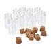 TureClos 10 Pieces Wishing Bottle Portable Transparent Wood Bung Round Mouth Nonslip Gift Cookie Jewellery Sweet Glass Jar 22x40mm 8ml