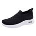 dmqupv Walking Sneakers for Women With Arch Support Womens Fashion Lightweight Air Sports Walking Sneakers Breathable Gym Jogging Running Tennis Shoes Black 41
