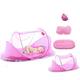 Baby Bed Mosquito Net Portable Folding Bed Pop Up Summer Travel Crib With Mosquito Net Baby Cribs Newborn Baby Crib Pink F118144