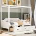 Twin Size Canopy Daybed with 3 in 1 Storage Drawers