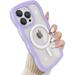 Compatible for iPhone 13 Pro Case with Magsafe Wave Magnetic Phone Case Cute Water Ripple Candy Colors Frame Shockproof for iPhone 13 Pro Phone Case for Women 6.1 Inch - Purple