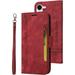 Samsung Galaxy S23 Wallet Case PU Leather Folio Kickstand Card Slots Cover for Samsung Galaxy S23 Book Folding Flip Case Protective Cover for Samsung Galaxy S23 Red