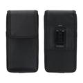 Phone Belt Holder Case for 7.2 Cell Phones Vertical Oxford Phone Belt Pouch Black