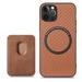 Dteck Wallet Case for iPhone 8 Plus/7 Plus Magnetic Shockproof PU Leather Flip Case with Detachable Card Holders Compatible with MagSafe Wireless Charging Kickstand Phone Cover RFID Block brown