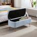 Faux Fur Upholstered Storage Ottoman Bench with Gold Metal Legs and Storage Space, Entryway Bench for Living Room Bedroom