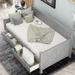 Rustic Casual Style Twin Size Daybed with 2 Large Drawers, X-shaped Frame