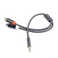 Ykohkofe 3.5mm Male To 2 RCA Female Stereo Audio Cable Gold Plated Y Adapter For MP3 Tablet HiFi Stereo System Speakers