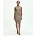 Brooks Brothers Women's Wool-Blend Sequined Herringbone Shift Dress | Brown | Size 10