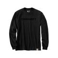 Carhartt Men's Loose Fit Heavyweight Long Sleeve Logo Graphic T-Shirt, Black SKU - 325449