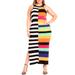 Plus Size Women's Mixed Stripe Ribbed Dress by ELOQUII in Mixed Stripes (Size 14/16)