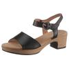 Sandalette GABOR "KRETA", Damen, Gr. 37, schwarz, Kalbsleder, unifarben, klassisch, Schuhe, Blockabsatz, Sommerschuh, Sandale mit Zierschnalle, Weite G (weit)