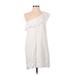 Cloth & Stone Casual Dress - Shift One Shoulder Sleeveless: White Dresses - Women's Size X-Small