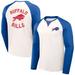 Men's NFL x Darius Rucker Collection by Fanatics Cream/Royal Buffalo Bills Long Sleeve Raglan T-Shirt
