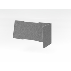 PROREGAL Akkustik Einhausung gesteckt |3-seitig | HxBxT 60,5x143,5x65cm | Grau-meliert | Schallschutzklasse C | Filzoptik Image