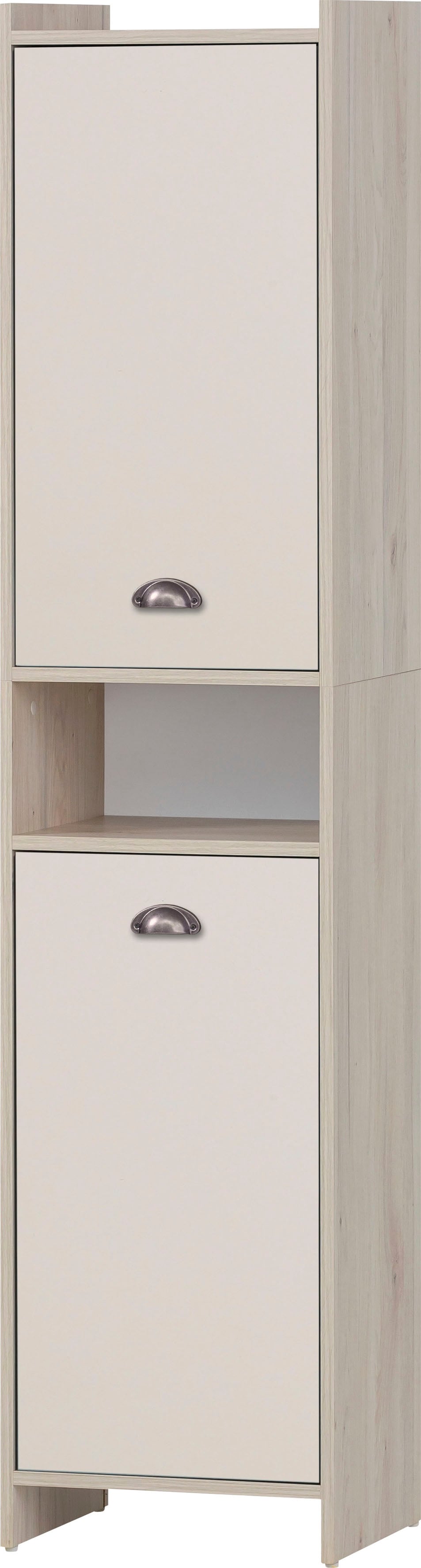 Hochschrank WELLTIME "Lindholm", beige (sandeichefarben, cremebeige), B:40,2cm H:176,3cm T:33cm, FSC-zertifizierter Holzwerkstoff, Schränke