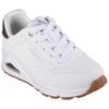 Sneaker SKECHERS "ESS - STREET GIRLS", Kinder, Gr. 36, weiß, Lederimitat, casual, Schuhe, Freizeitschuh mit gepolster.Schaftrand, Größenschablone zum Download