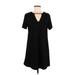 Z Supply Casual Dress - Shift Crew Neck Short sleeves: Black Print Dresses - Women's Size Medium