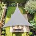 Artpuch 13'x13'x13' Customize Triangle Sun Shade Sail in Gray | 156 W x 156 D in | Wayfair WFAP-USCMST13131340