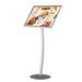 MT Displays Pedestal Curved Sign Holder Aluminum in Gray | 55.43 H x 19.18 W x 14.09 D in | Wayfair UCUMBN0518X9020