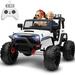 JOYRACER 4v Ride On Truck Car w/ Remote Control & Seater, 4WD Jeep Car 31.5 H x 48.5 W x 34.7 D in Plastic in White | 2 | Wayfair 666-2WD-White