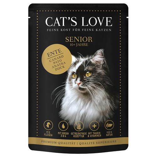 12x85g Cat's Love Senior Ente Katzenfutter nass