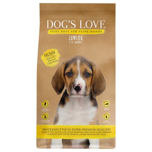 2kg Dog´s Love Junior Huhn Hundefutter trocken