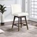 Wade Logan® Bab Swivel Solid Wood Counter & Bar Stool Wood in Gray/White | 36.5 H x 22.5 W x 19 D in | Wayfair 8974CF8CECEA45F1BE8480CECE9FDACD