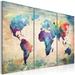 17 Stories Rainbow Map 3 Pieces Canvas | 16 H x 24 W x 0.7 D in | Wayfair 4FC3B6D7DEDB457D99A3610230DB2630