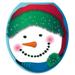 Toilet Tattoos Holiday Snowman Toilet Seat Decal in Blue/Green/Red | 12 W x 13.5 D in | Wayfair TT-X604-R