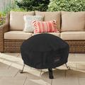 HOMEYA Outdoor Fire Pit Cover in Black | 33.46 H x 33.46 W x 3 D in | Wayfair Fire-Pit-Cover