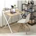 Latitude Run® Wasiq 32" W Rectangle Writing Desk, Metal | 32.7 H x 32 W x 24.5 D in | Wayfair 47FA2831514C49E0BB1E809CF3B5AAFD