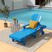 Three Posts™ Marciniak 77.6" Long Outdoor All-Weather Poly Single Chaise Plastic in Blue | 37.8 H x 21.1 W x 77.6 D in | Wayfair