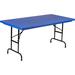 Correll, Inc. 48" Rectangular Adjustable Folding Table Plastic/Resin in Blue | 32 H x 48 W x 24 D in | Wayfair RA2448-27