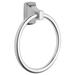 Donner Bath Furnishings Contemporary Wall Mounted Towel Ring Metal in Gray | 7 H x 6.25 W x 3.38 D in | Wayfair P5860