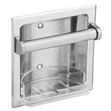 Donner Bath Furnishings Recessed Fixtures Soap Dish Metal in Gray | 6.25 H x 6.25 W x 3.3 D in | Wayfair 2565CH