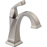 Delta Dryden Single Hole Bathroom Faucet w/ Drain Assembly, Single Handle Bathroom Sink Faucet, Ceramic in Gray | Wayfair 551-SS-DST