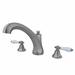 Elements of Design Metropolitan Double Handle Deck Mounted Roman Tub Faucet, Ceramic in Gray | 8 H in | Wayfair ES4328PL