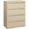 HON Brigade 4-Drawer Lateral Filing Cabinet Metal/Steel in Brown | 52.5 H x 42 W x 18 D in | Wayfair H794.L.L