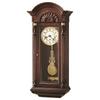 Howard Miller® Jennison Chiming Key-Wound Wall Clock Wood/Metal in Brown/White/Yellow | 33.5 H x 14.75 W x 7.5 D in | Wayfair 612221