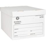 Business Source Storage Boxes, Letter/Legal, 12-Pack Corrugated in White | 12 H x 15 W x 10 D in | Wayfair BSN26758