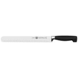 ZWILLING J.A. Henckels Four Star 10.24-inch Hollow Edge Slicing Knife Plastic/High Carbon Stainless Steel in Black/Gray | Wayfair 31081-263