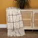 Parkland Collection Ishan Eclectic Beige 52" x 67" WOVEN HANDLOOM Throw