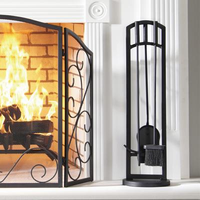 Pleasant Hearth Arched 4 Pc Fireplace Toolset