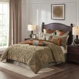 Hampton Hill Canovia Springs Jacquard Comforter Set Polyester/Polyfill/Microfiber in Brown | Queen Comforter + 8 Additional Pieces | Wayfair