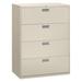 HON 600 Series 4-Drawer Lateral Filing Cabinet in Gray | 52.5 H x 42 W x 18 D in | Wayfair H694.L.Q