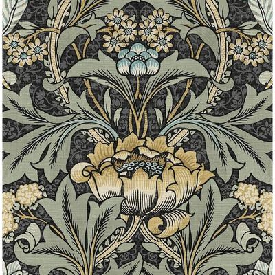 NextWall Acanthus Floral Peel and Stick Wallpaper