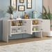 Modern Sideboard Buffet Storage Cabinet with with 4 Doors and Rebound Device, Kitchen Cupboard Console Cabinet for Living Room