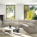 Malibu 130" Modern Power Motion Reclining Corner Leather Sectional