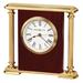 Howard Miller® Rosewood Bracket Table Clock Wood in Black/Brown/Red | 6.5 H x 7.25 W x 2 D in | Wayfair 645104