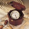 Howard Miller® Weather & Maritime Traditional Analog Quartz Alarm Tabletop Clock in Glossy Rosewood Wood/Metal in Brown/Pink/Red | Wayfair 645187